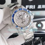 Rolex GMT-Master II Iced Out Diamond Replica Watch Blue Sapphire Crystal Bezel